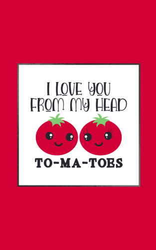 I love you from my head to-ma-toes lined journal