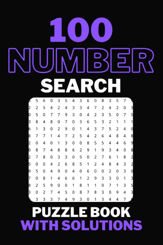 100 number search puzzles book 6x9