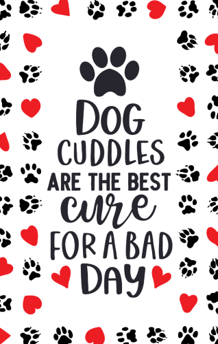 dog cuddles are the best cure for a bad day