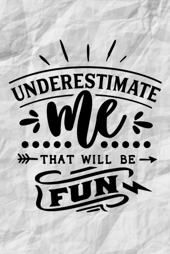 underestimate me 6x9 lined journal